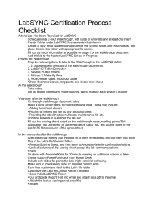 LabSYNC Certification Process Checklist
