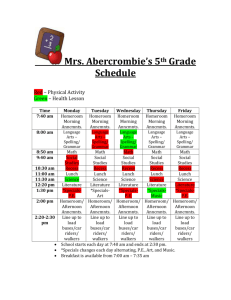 Weekly Unit Plan