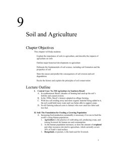 Chapter 09 - Soil and Agriculture Outline