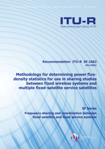 RECOMMENDATION ITU-R SF.1602 - Methodology for determining