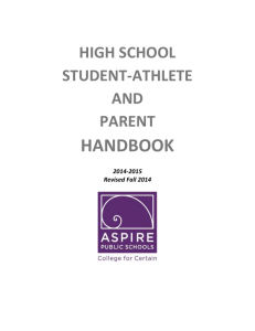 student/athlete and parent handbook