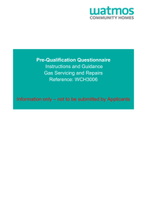 WCH3006 PQQ Instructions to Applicants