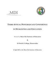 Third Annual Postgraduate Conference in Humanities and Education