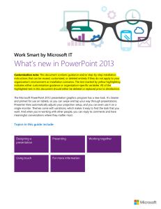 What`s New In Powerpoint 2013 Microsoft
