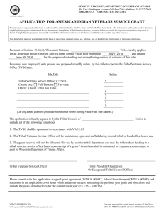 TVSO Grant Packet - Wisconsin Department of Veterans Affairs