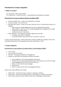 Introduction to Corpus Linguistics