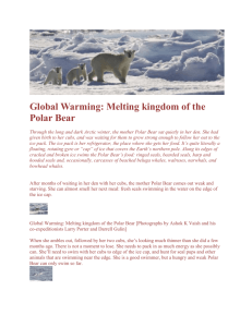Global Warming: Melting kingdom of the Polar Bear