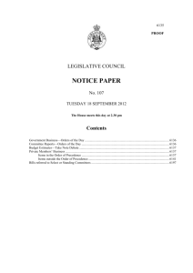 notice paper 107 - 18 september 2012