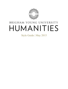 Style Guide - College of Humanities