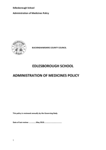Administration of Medicines Policy