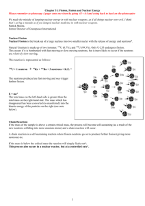 NUCLEAR ENERGY - Physics Teacher