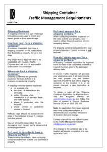 Shipping Container Requirements & Application