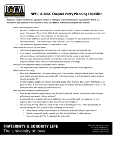 NPHC Party Planning Checklist - Iowa Fraternity & Sorority Life