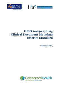 HISO 10040.4:2015 Clinical Document Metadata Standard (docx