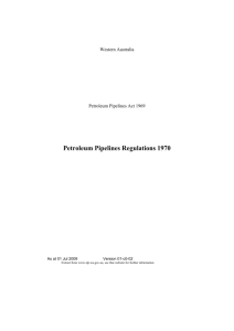 Petroleum Pipelines Regulations 1970