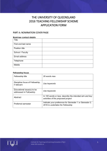 UQ Teaching Fellowship Scheme Application Form