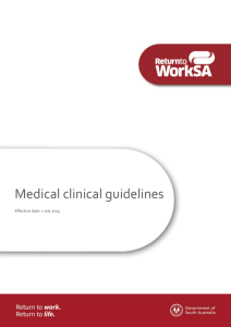 Medical clinical guidelines