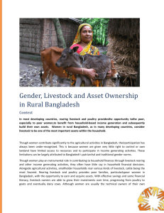 Gender, Livestock, and Asset Ownership in Rural Bangladesh
