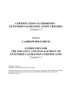 WT EV Audit Guidelines