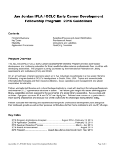IFLA/OCLC Early Career Development Fellowship