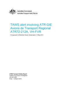 TAWS alert involving ATR-GIE Avions de Transport Regional ATR72