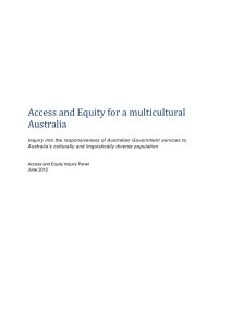 Access and Equity for a multicultural Australia