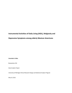 Instrumental Activities of Daily Living (IADL), Religiosity