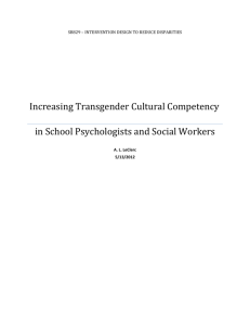 Increasing Transgender Cultural Competency
