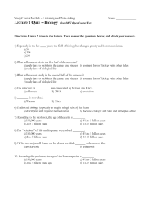 Lecture Questions and Answer Key