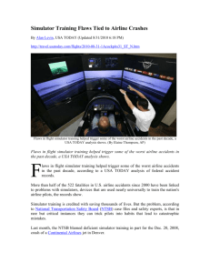 Simulator Training Flaws Tied to Airline Crashes