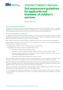 Soil assessment guidelines for applicants and licensees of