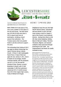 This year : RIDE+STRIDE & OPEN CHURCHES` DAY SATURDAY