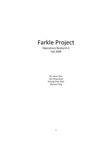 22: Farkle Project