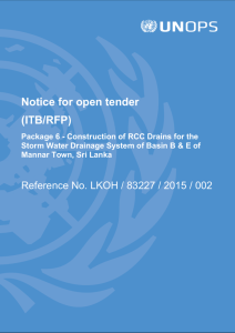 Notice for open tender, ITB RFP