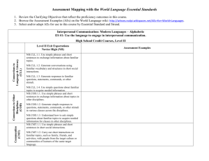 Level 2 - NC World Languages Essential Standards