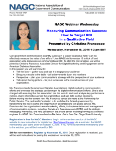 NAGC Webinar Wednesday Measuring Communication Success