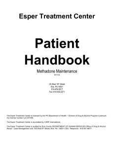 Patient Handbook - Esper Treatment Center