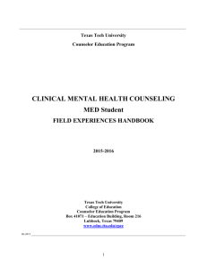 Clinical Mental Health Counseling Field Handbook