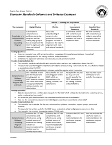 Counselor Guiding Questions & Evidence