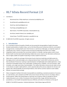 HL7 hData Record Format 2.0