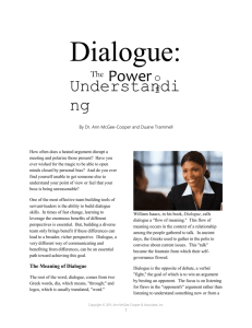 The Meaning of Dialogue