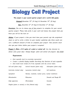 Stahl Biology Cell Project