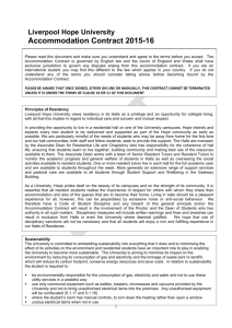 Accommodation Contract 2015-16