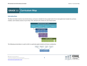 Grade 11 ELA Curriculum Map