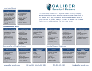 Executive Level Security Caliber Security Partners is a different kind
