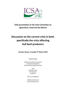 ICSA presentation to the Joint Committee on Agriculture, Food and