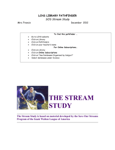 LCHS LIBRARY PATHFINDER SOS Stream Study