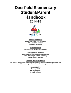 Deerfield Elementary. Student/Parent. Handbook. 2014