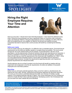 Hiring the Right Employees