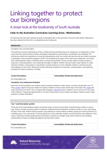 Australian Curriculum links Maths - Natural Resources South Australia